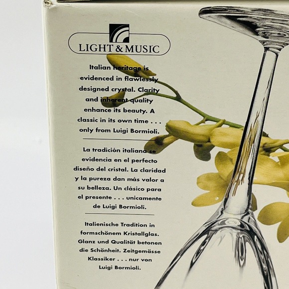 Luigi Bormioli Ariosto Set of 4 Blown Crystal All Purpose Goblets 11oz - Picture 3 of 8